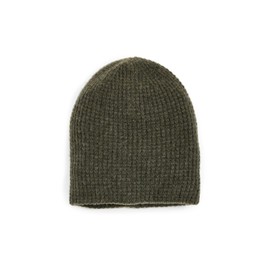 White + Warren Women's Cashmere Waffle Beanie, Thyme Heather, One Size