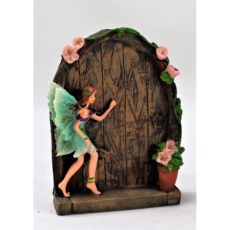 WESTMINSTER 2 Sparkle Fairy Door secret Garden Magical Statue Ornament