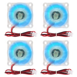 4PCS Cooling Fan 12V 4010 40x40x10MM DC 12V Brushless Cooling Fans 40mm Fan Blue LED Cooler Fan 2 Pin for 3D Printer