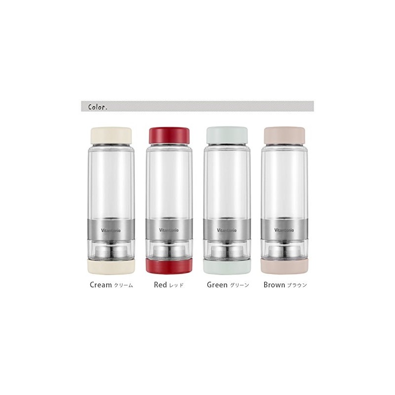 Vitantonio Twistea [Red/VTW-10] Tea Bottle with Tea Strainer