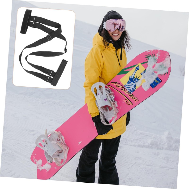 KOMBIUDA Ski Harness Snowboard Strap Adjustable Length Comfortable Carrying Solution