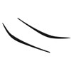 Pair Headlight Eyebrow Glossy Black Trim Front Left Right Decoration