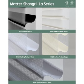 Yoolax Motorized Matter Shangri-la Shades, Motorized Blinds Light Filtering Shangri-la Blinds for Windows Smart Shades, Fabric Sample (Multicolor)