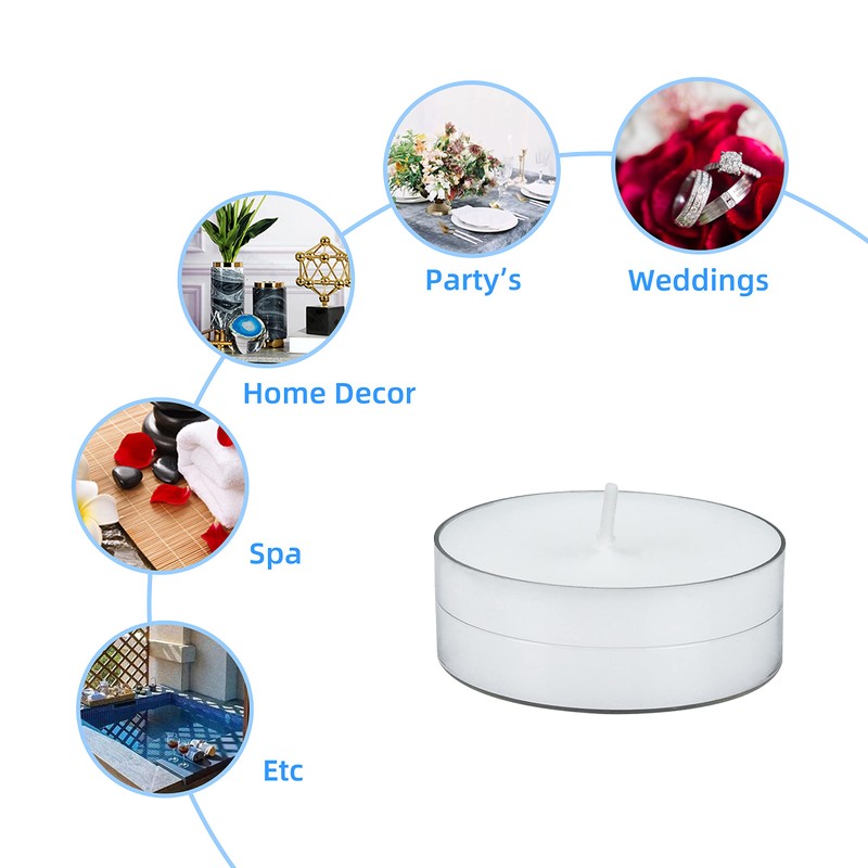 Mega Oversized White Tealights (12pc/Box)