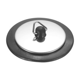 uxcell 1.69" Bathtub Drain Stopper, Universal Rubber Sink Cover Plug, Drain Cover Strainer Blocker for Home Bathroom Tub and Kitchen Sink, Silver