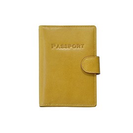 2cloud9 Hand-made, 100% Full Grain Leather Passport Holder Cover Jacket Case (Mustard - Brown)
