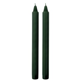 Cereria Di Giorgio - 8 Candele Doriche - Ø 2.2 cm Altezza 25 cm - Verde Scuro