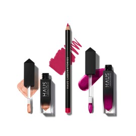 HAUS LABORATORIES By Lady Gaga: Haus of Collections Make-Up Set with Bag, Liquid Eyeshadow, Lip Liner Pen and Lip Gloss in 9 Sets, Vegan and Cruelty Free, 3-Piece Economy Set