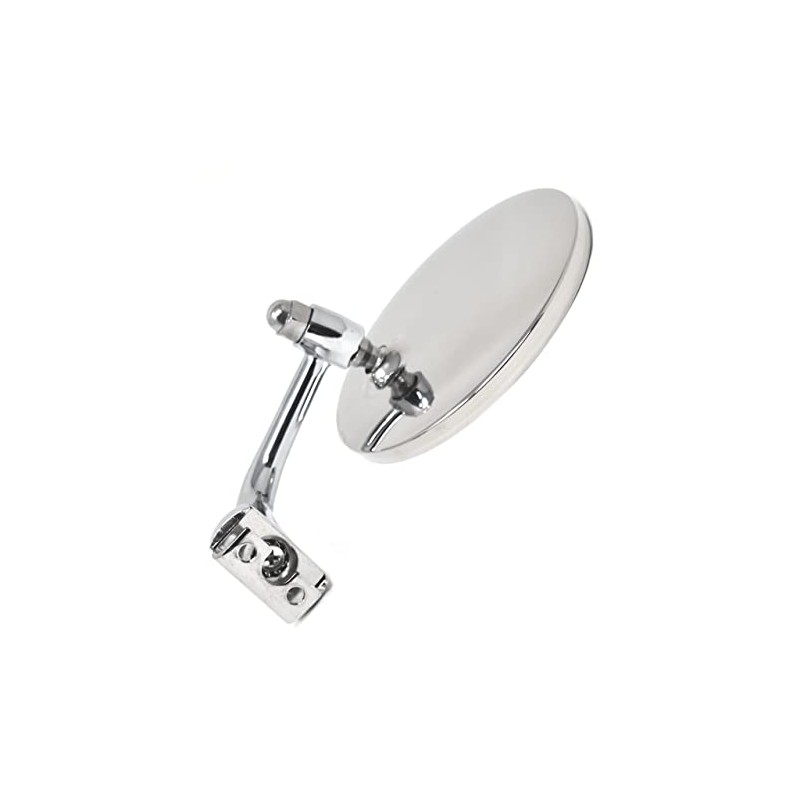 Peep Mirror 4 Inch With Curved Arm Driver Side Or