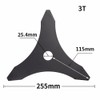 CjingCH 3-Tooth with 25.4 MM Bore Weed Cutter Metal Blade