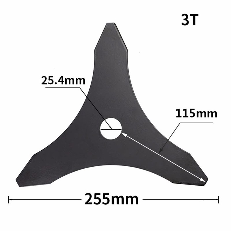 CjingCH 3-Tooth with 25.4 MM Bore Weed Cutter Metal Blade
