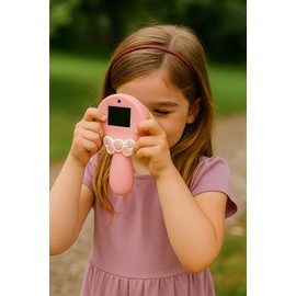 Kids Camera for Girls & Boys – HD 8MP Digital Toy Camera with Dual Lens, Games, Filters & Screen – Rechargeable Gift for Ages 3–10 (Pink)