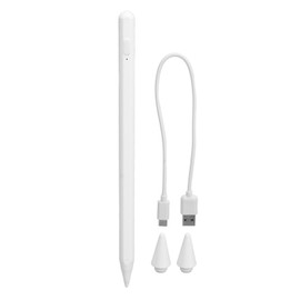 Touch Screen Pen USB Rechargeable Scratch Resistant Bluetooth Tablet Touch Pen for Writing and Drawing White