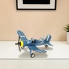 Homeroots 5" Blue and Yellow Metal Hand Painted Model Airplane