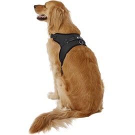 (Large, Black) - Copatchy No Pull Reflective Adjustable Dog Harness With Handle