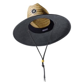 Straw Hat for Men & Women |Lifeguard Hat, Beach Hat & Sun Hat | Wide Brim for Sun Protection | One Size | Solid Black XL | Hemlock