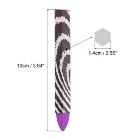 PATIKIL Lumber Marking Crayons, 6 Pack 4"x0.55" Hex Wax Tire Marker Crayons Purple