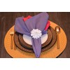 VIBHSA Handcrafted Flower Napkin Rings Set of 4