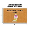 SAIONJI “Welcome to My Crib” Doormat, 18 x 30 Inch