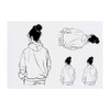 4 x 'Girl in Hoodie Back View' Temporary Tattoos -