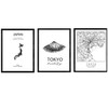 Pack of Posters and Monuments Countries City Map Tokyo, Mount