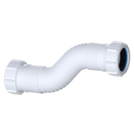 Universal Outlet Flexible Waste Connector 1.1/4 Inch, 32mm Flexible Drain Pipe, Flexible Shower Waste, 32mm Flexible Waste Pipe. Multi-fit Compression