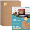 MaxGear 2" x 2" Kraft Square Labels, for Inkjet or