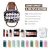 BOYATU Checkered Makeup Bag Organizer with Handle: Large Travel Cosmetic