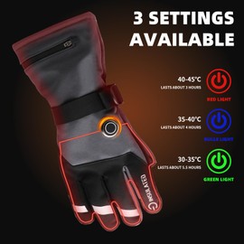 7JI Heated Gloves for Men and Women, Waterproof Electric Hand Warmer, 3000mAh Rechargeabel Winter Gloves with 3 Heating Levels for Hiking, Skiing, Cycling, Hunting, Camping, Fishing, Sport (XL Size)