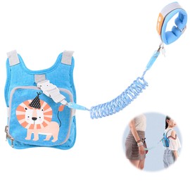 REYLNXR Kids Anti Lost Leash Animal Reflective Rope Kids Rucksack with Removable Strap for Boys Girls Lost Cute Birthday Gift(Package Includes: Blue Lion/Reflective String Type - 1 Piece)