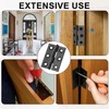 6PCS Black Hinges, Butt Hinges, 2.5 inch Black Hinge with