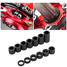Wheel Axle Spacer Kit 3/4" (0.75) ID 1-1/8" (1.125) OD Aluminum for Harley Motorcycle Custom Cruiser Bobber Chopper Cafe Racer (Pack of 13) (Black)