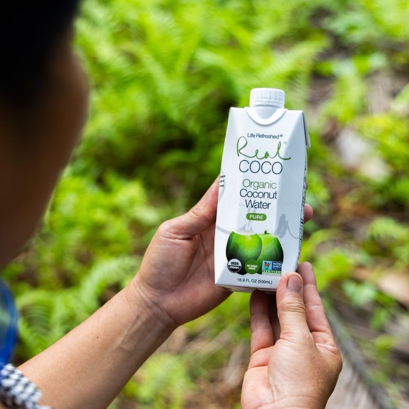 Real Coco Organic Pure Coconut Water 500mL, 100% USDA Organic