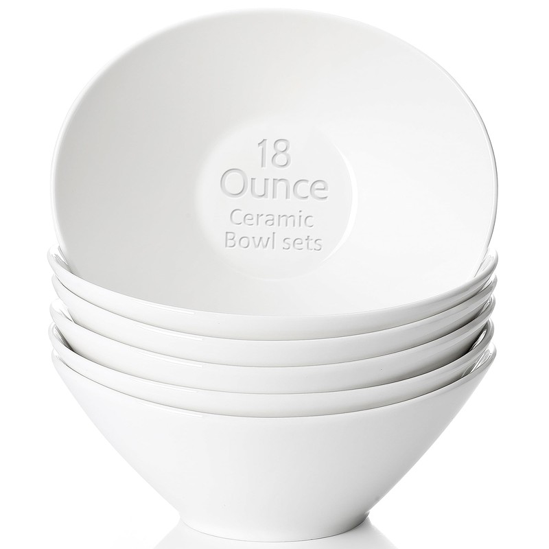 Teocera 7 Inch Salad Bowls Set of 6, 18 oz