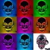 Customized 2022 Halloween LED Luminous Mask for Zombie Parties Yellow + Blue Two-Color Skull 10ea