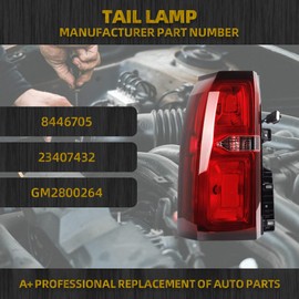 Dasbecan 84467058 Taillights Rear LED Stop Brake Lamp Assembly Compatible with 2015-2020 Chevy Tahoe Suburban Replaces OE 84467058 GM2800264 LH Red Back Light Driver Side Tailight