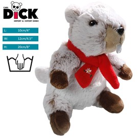 Marmot with Scarf 7.5 inches, 20cm, Plush Toy, Soft Toy 3441