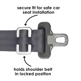2 Pack Car Seat Belt Adjuster, Seatbelt-Adjusting Lock buckle, Belt Webbing Clip Accessory, Safety Adjuster Metal Lock (Black)