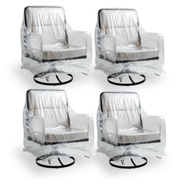 IndigoTempest9 Outdoor Swivel Lounge Chair Cover, Waterproof Outdoor Chair Covers, Patio Rocking Chair Covers for Outdoor Furniture (Crystal, 4Pack-30 D x 34" W x 38" H)