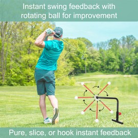 PrecisionSwing Golf Swing Trainer - Improve Accuracy, Power, and Consistency - Easy to Practice Golf Swing - Set Up and Use Anywhere - Portable Golf Training Aid for Beginners & Pros