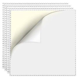 Etarnfly 4 Plate Set Building Plate Compatible with Most Brands, 32 x 32 Nubs, Peel and Stick Base Plate for Table Top, Wall, Storage Box, White Base Plate