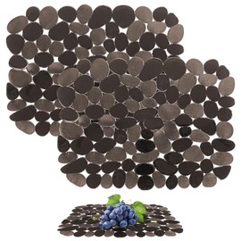 Pack of 2 Sink Insert Mat, 30 x 40 cm Sink Liner, PVC Sink Mat for Sink, Insert for Sink, Can be Cut to Size Drip Mat, Kitchen Sink Mat for Against Scratches in the Sink