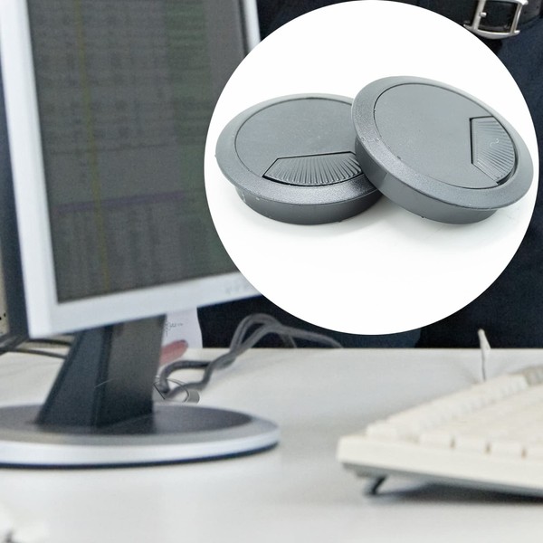 2 Pieces Desk Grommet, Desk Cable Wire Grommet Cord, PC
