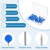 PATIKIL Push Pins 6x17mm, 50pcs Polypropylene Round Head Metal Point