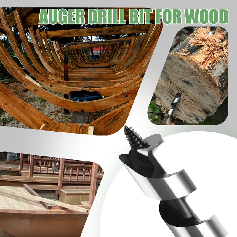 GRIXLEN 1-1/2 x 18 inch Auger Drill Bit for Wood,