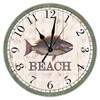 Beach Clock Blackhead Seabream Hanging Clock Beach Party 10inch Silent