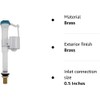 Toilet Cistern Fill Valve, Inlet Valve, 1/2" Brass Tail, Bottom