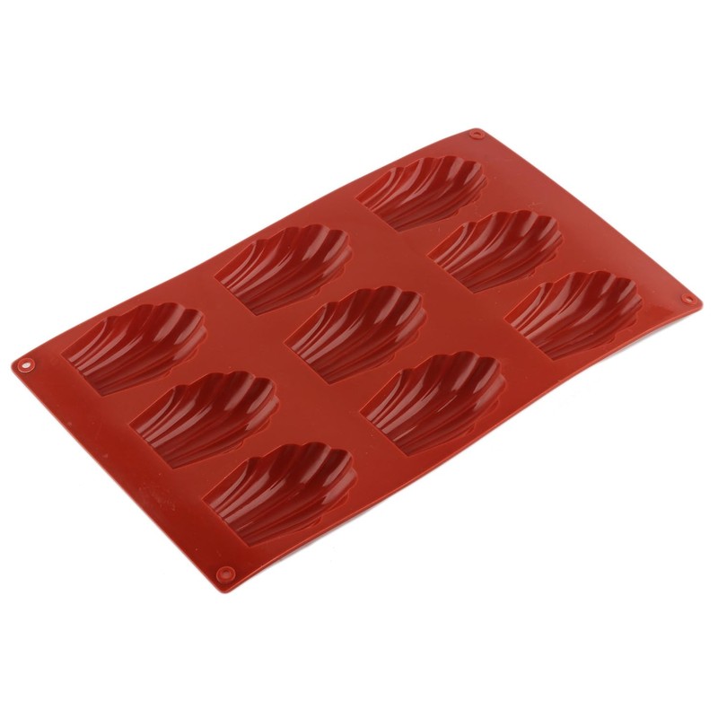 EPYHREHM 9 Cavity Madeleine Pan Silicone Molds Shell Chocolate Mold
