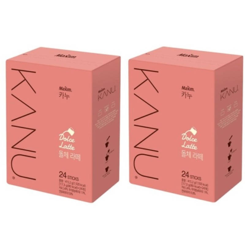 Kanu Maxim Instant Coffee Dolce Latte(24stick x 2)