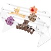 Acrylic Claw Clip Organizer,360 Degree Rotating Holder Transparent